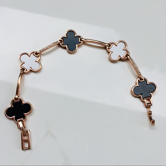 🔴 SOLD 🔴 Bracelet 14k rose gold black white - Picture 5 of 7
